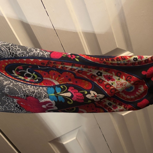 White Mark Black Multicolor Embroidered Midi Dress - Picture 4 of 8